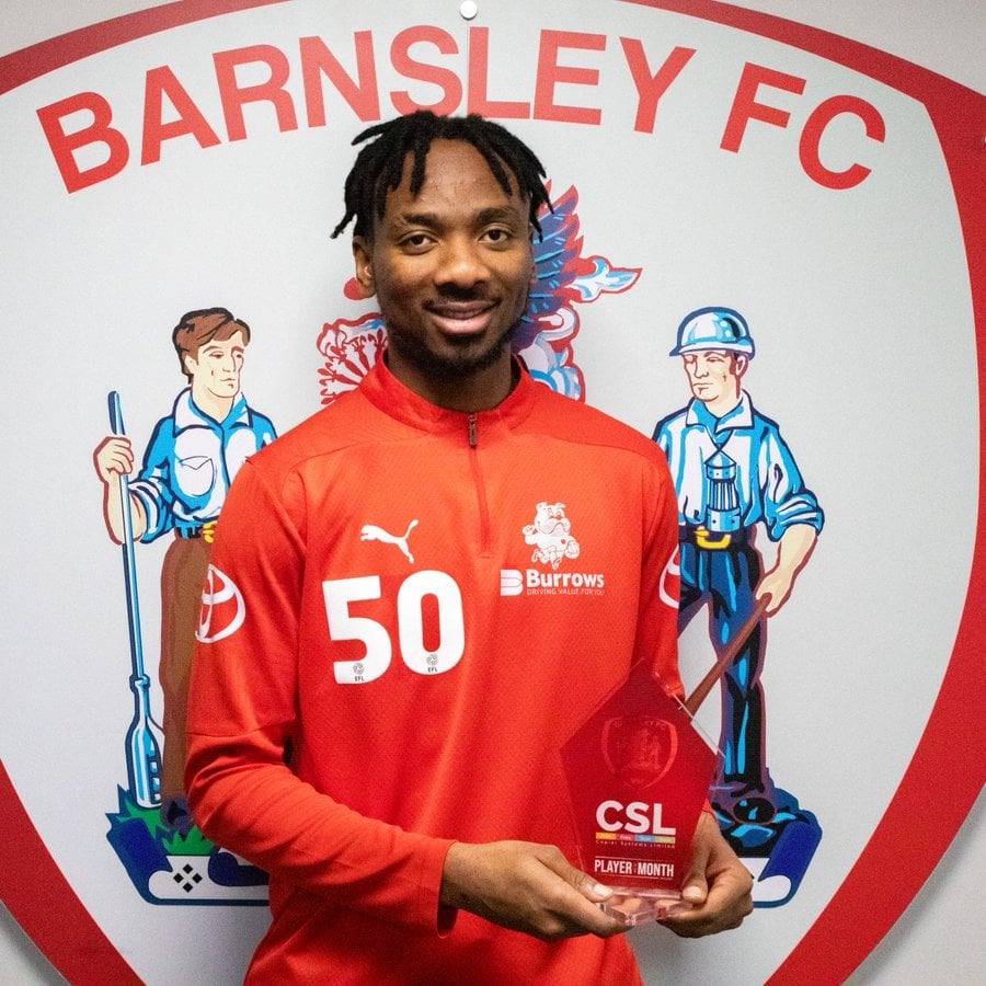 Nwakali scoops Barnsley’s January Player of the Month || Peakvibez.com