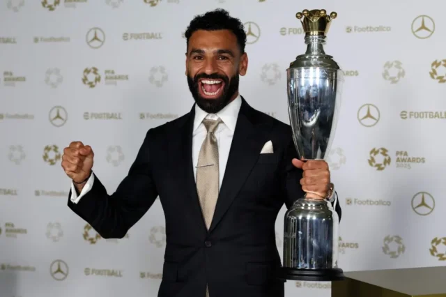 Salah becomes first EPL player to win PFA Player of the Year three times || Peakvibez.com